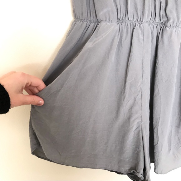 Babaton 100% Silk Corbett Romper in Grey | Lightweight Romper - Picture 7 of 16